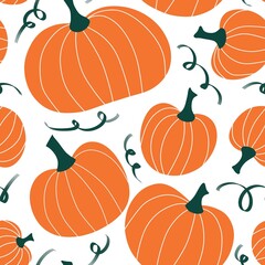 Halloween seamless pumpkin pattern for fabrics and textiles and packaging and gifts and cards and linens and kids