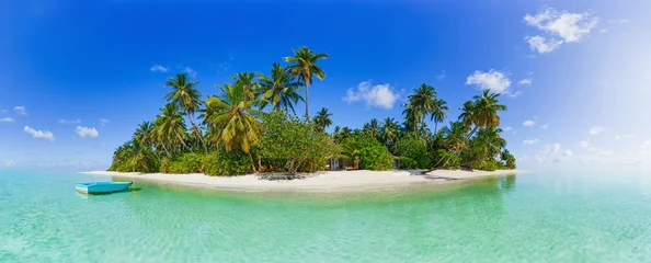 Fotobehang  Beautiful maldives tropical island - Panorama © Igor