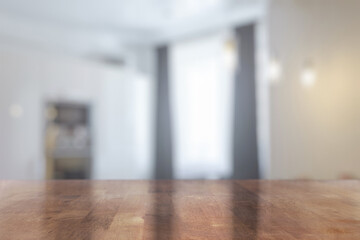 brown table in the room