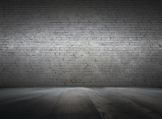 old interior with brick wall