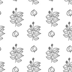 Vector pattern with ink forest blackberry - 500223482