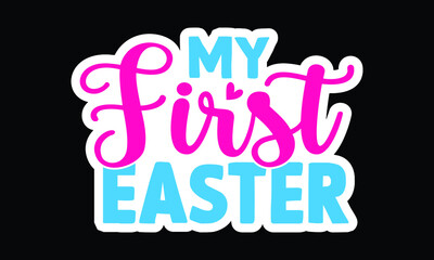 Easter stickers SVG Design Template