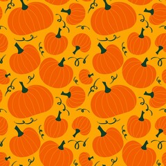 Halloween seamless pumpkin pattern for fabrics and textiles and packaging and gifts and cards and linens and kids