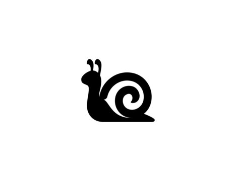 Snail vector icon. Isolated snail flat illustration