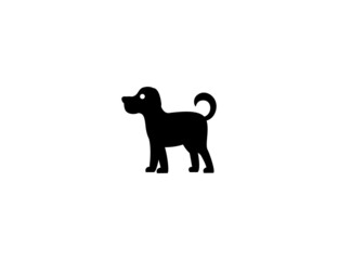 Dog vector icon. Isolated dog, puppy flat illustration