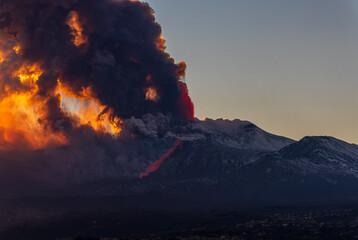 Parossismo del vulcano Etna nel mese di febbraio 2021