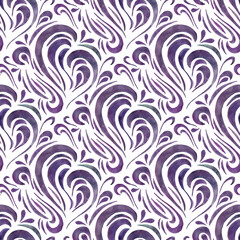 Seamless watercolor abstract pattern. Hand-drawn illustration for fabric, wrapping paper. decoupage, fabrics and etc