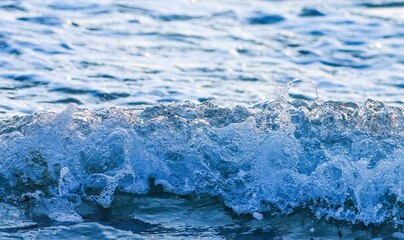 Ocean wave macro. Sea wave. Water background. Water day.
