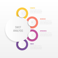 SWOT business infographic vector diagram