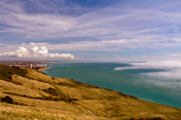 Sea fog rolling towards the Eastbourne Coastline