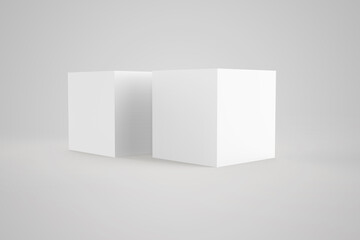 Realistic cardboard boxes mockup