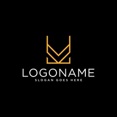 CUSTOM ABSTRACT GEOMETRIC V LETTER LOGO DESIGN MODERN