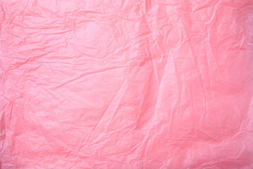 Crumpled recycle pink paper background - Pink paper crumpled texture  - Image