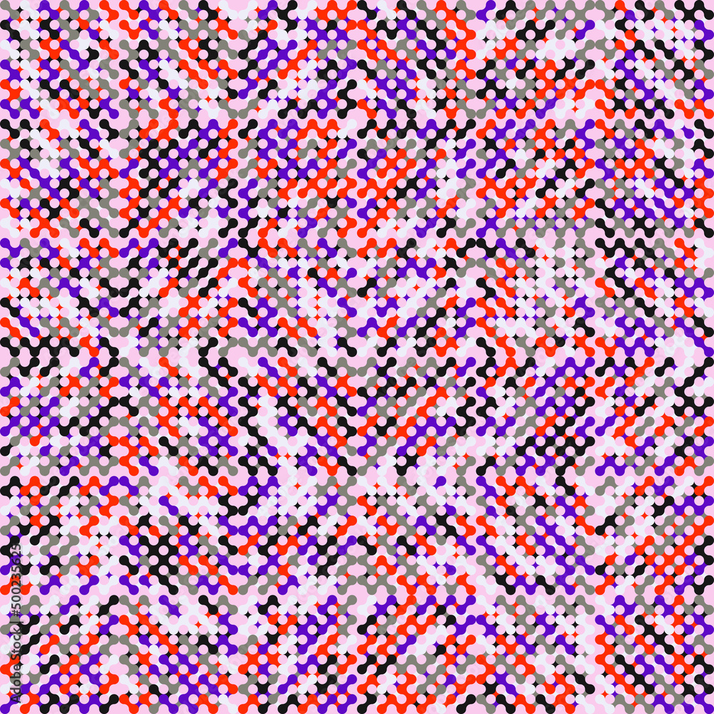Poster noise art aesthetics abstract vector graphics made made with generative art approach using geometric