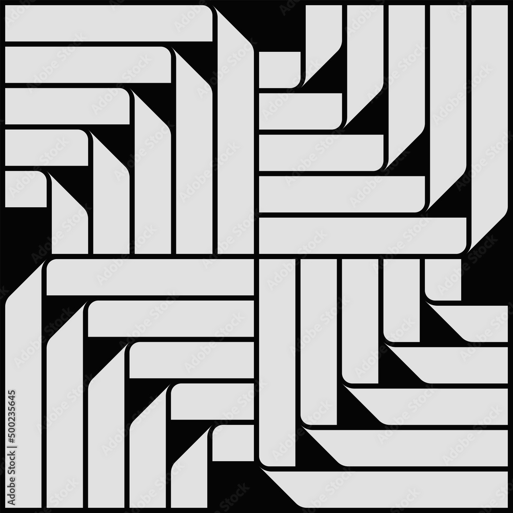 Poster minimal art graphic pattern design aesthetics made with abstract vector geometric shapes