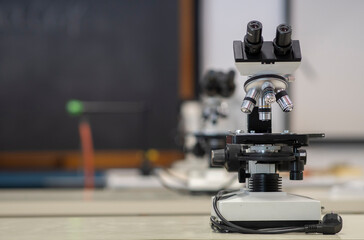 High school biology lab.