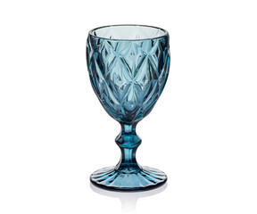 Empty colored glass, tumbler, shot glass for drinks isolated on white background. Ware for bar, restaurant, pub, cafe.