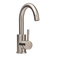 Water faucet on a white isolated background. Faucet for washbasin, kitchen, bathroom, shower.
