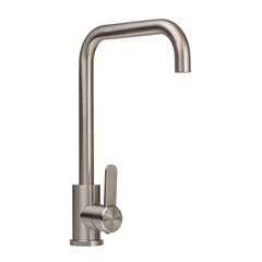 Water faucet on a white isolated background. Faucet for washbasin, kitchen, bathroom, shower.
