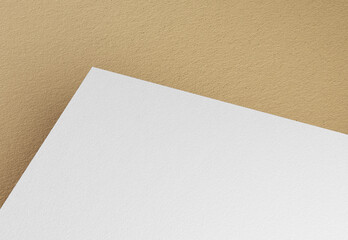 Single business card paper mockup emboss text style