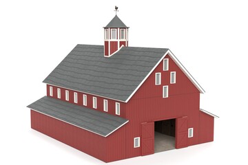 3D Illustration of a Barn