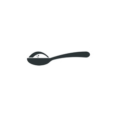 Vector sign of the spoon symbol is isolated on a white background. spoon icon color editable.