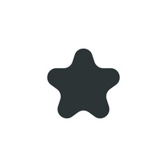 Vector sign of the star symbol is isolated on a white background. star icon color editable.