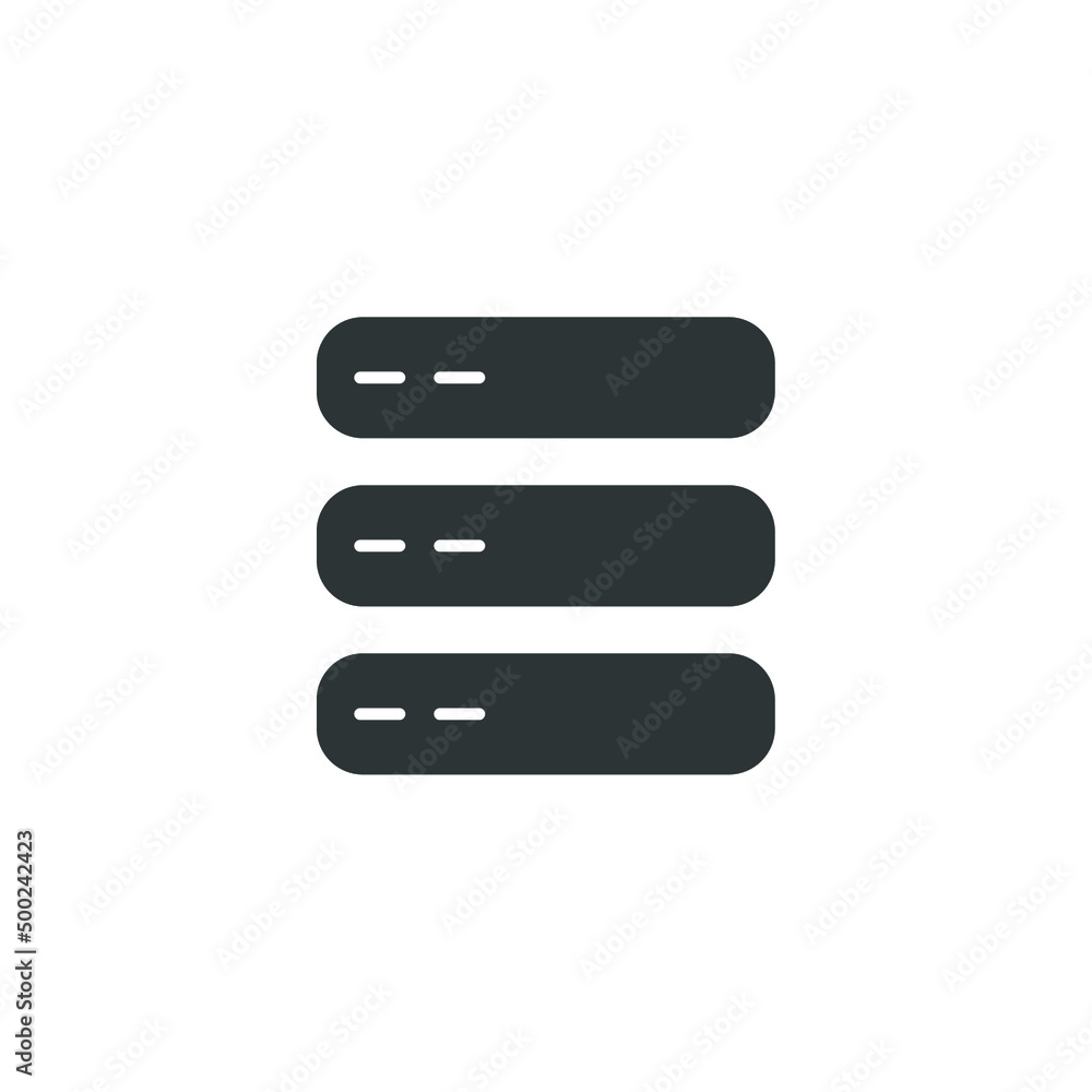 Poster vector sign of the storage symbol is isolated on a white background. storage icon color editable.