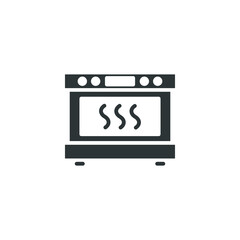 Vector sign of the Stove oven symbol is isolated on a white background. Stove oven icon color editable.