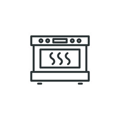 Vector sign of the Stove oven symbol is isolated on a white background. Stove oven icon color editable.