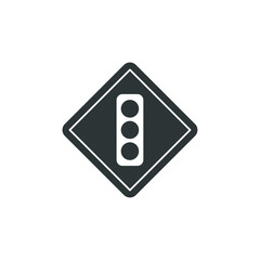 Vector sign of the traffic signs symbol is isolated on a white background. traffic signs icon color editable.