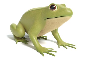 3D Illustration of a Cartoon Frog