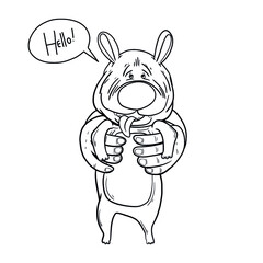 Funny french bulldog puppy. Emoji, funny pet illustration for design or textile print