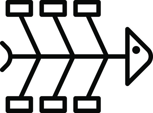 Cause And Effect Or Fish Bone Diagram, Vector Icon