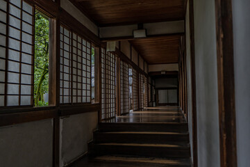 Inside japanese temple.