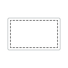 Hat Patch icon vector set. Faux Stitch illustration sign collection. Patch symbol. Rectangle logo.