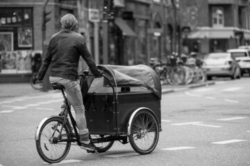 Fototapeta premium person riding bicycle