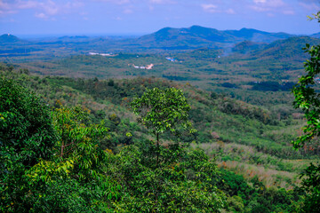 The background of the sea by the evening sea, with natural beauty (sea water, rocks, sky) and fishermen are fishing by the river bank, is a pleasure during travel.