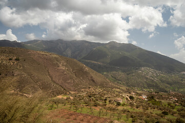Fototapeta na wymiar Spring time in Sierra de Tejeda mountains range near Malaga, Andalusia, Spain