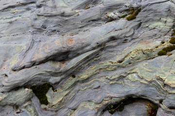 Colorful Rock Layers. Stone texture and background. Abstract of stone. Uneven surface stone. Nature.