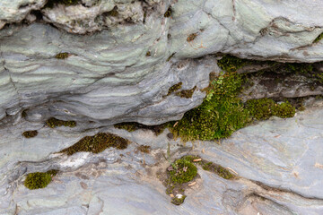 Colorful Rock Layers. Stone texture and background. Abstract of stone. Uneven surface stone. Nature.