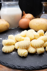 Italian cuisine, homemade gnocchi di patata made from potatoes