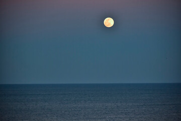 Full moon over the Atlantic in Florida
