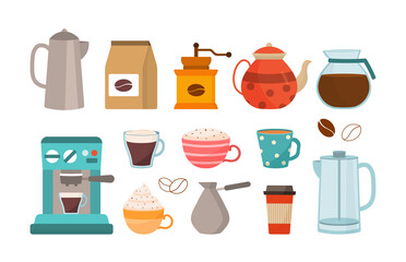 Coffee elements set