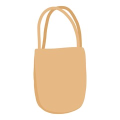 Reusable wood bag element. Recycling plastic, zero waste and eco bottle and pack