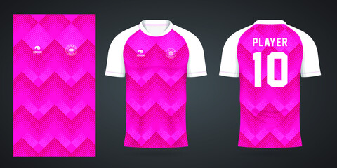 pink football jersey sport design template