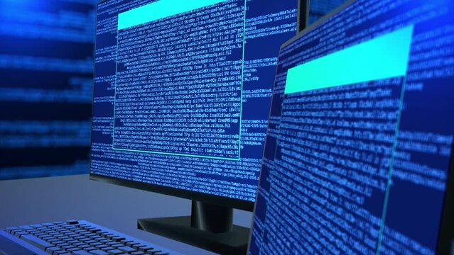 4K Loop Animation Computer virus affects operating system Glitch Noise, encryption delete data. hack code, Internet crime. System Security, Hacking Alert, Cyber Crime Attack, Computer Error