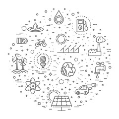 Concept of ecology problem, Green energy and alternative fuel