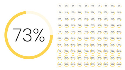 73%, 73percent, bar, black, blue, chart, circle, circular, count, data, design, diagram, digital, download, element, finance, financial, graph, graphic, hour, illustration, indicator, infographic, inf