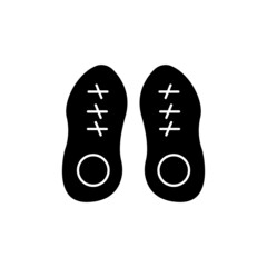 Shoe icon. solid icon style. suitable for sport icon. simple design editable. Design template vector